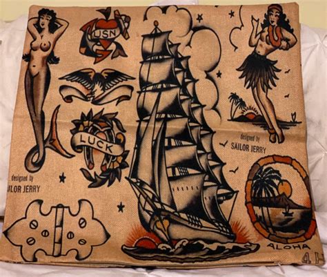 Sailor Jerry Ship Tattoo Design