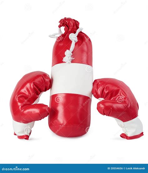 Children S Boxing Gloves and Punching Bag Stock Photo - Image of ...