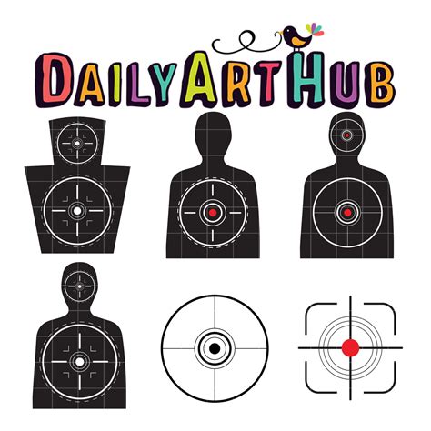 Gun Shooting Target Clip Art Set – Daily Art Hub // Graphics, Alphabets ...