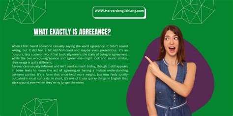 Agreeance vs Agreement: Choose Wisely - Harvard English