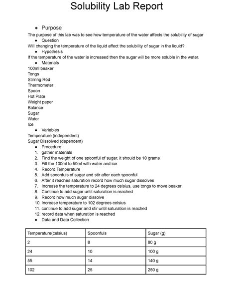 Image result for Solubility Lab Write PDF