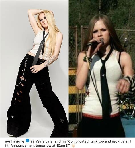 Pin by Mckenzie Brown on Celebs | White tank top outfit, Avril lavigne ...
