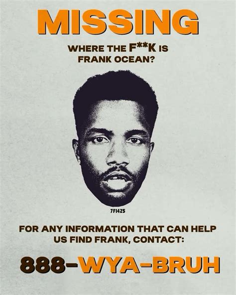 Frank ocean missing poster – Artofit