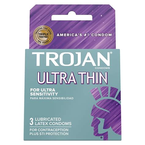 TROJAN ULTRA THIN CONDOMS (3 count) - Canteen Canada