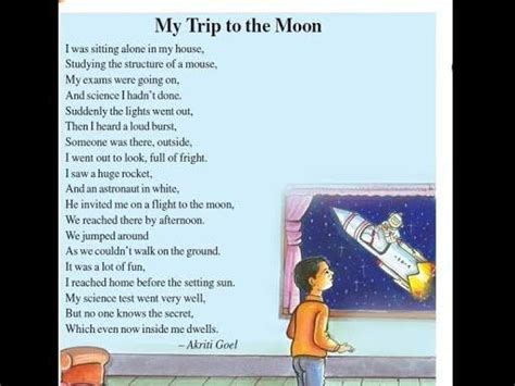 Y: Prepare a choreography of the poem My Trip to the Moon. given in the ...