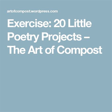 Image result for Poetry Exercises
