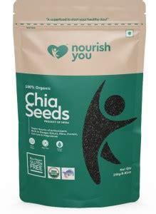 Nourish You Raw Chia Seeds with Omega 3, Zinc, Calcium,Fiber for Weight ...