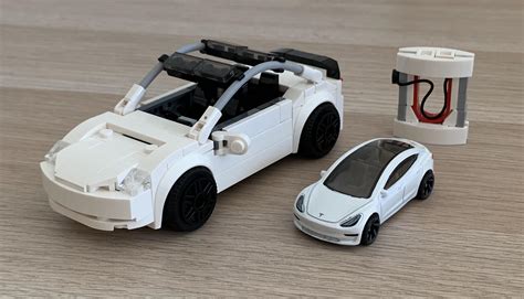 LEGO Tesla Model 3 with supercharger : r/TeslaModel3