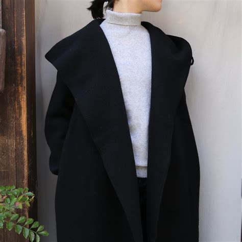 R&D.M.Co-/OLDMAN'S TAILOR WOOL FELT KNIT LONG HOODIE COAT(ウールフェルトニットロング ...