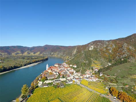 River and town in Durnstein Durnstein Niederosterreich, Austria image - Free stock photo ...