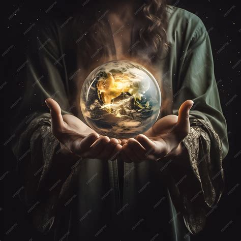 Premium Photo | Gods hands holding earth Illustration about religion ...