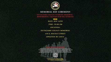 OUTAGAMIE COUNTY VETERANS MEMORIAL | REMEMBERING VIETNAM WAR ERA ...