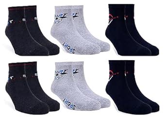 Zacharias Men's Cotton Ankle Socks Pack of 6 Pair FCind-06B : Amazon.in ...