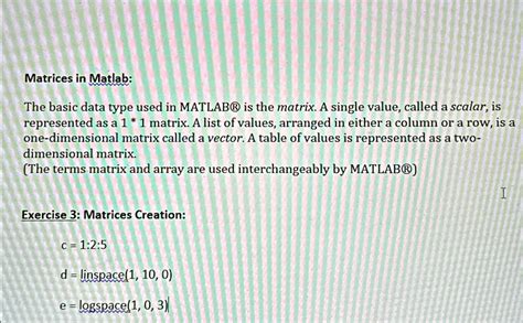 Image result for Matrices Number MATLAB Example