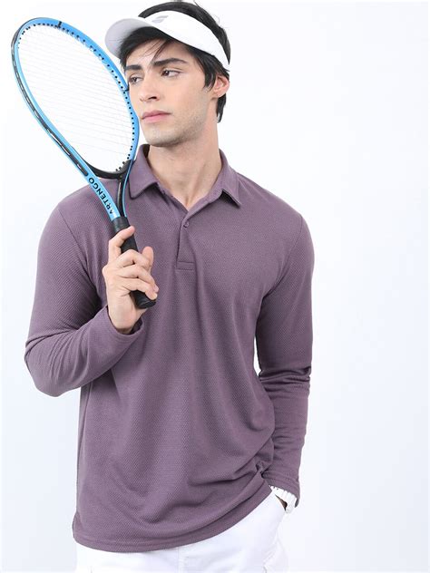 HIGHLANDER Popcorn Structured Regular Fit Polo Collar T-shirt - Price ...