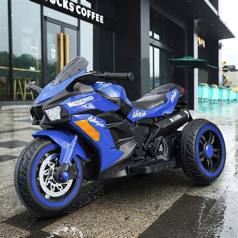 Buy Techvida 12V Kids Motorcycle, Battery Powered Electric Vehicle with ...
