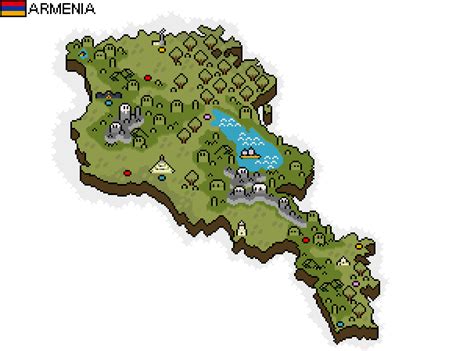 Made a calendar with pixel art maps of 12 countries as a Christmas ...