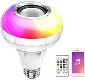 Rahiman 12W B22D Base Led Multicolor RGB Music Bulb,Wireless Bluetooth ...
