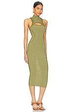 Camila Coelho Idana Rib Midi Dress in Forest Green | REVOLVE