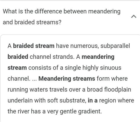 Difference between braided and meanders streams upsc - Brainly.in