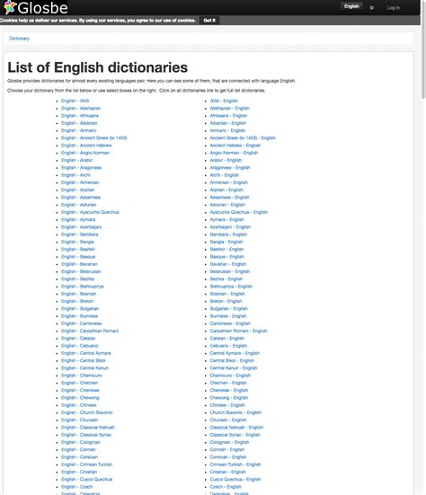 English - Dictionaries List | English dictionaries, Dictionary, Language