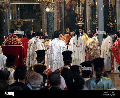 Ceremony Religion Athens Greece Liturgy Orthodox Church Celebration ...