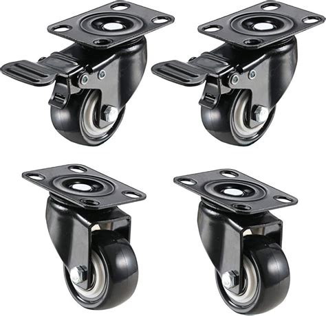 Kings Brand Heavy Duty Caster Wheels for Bed Frame ~Set of 4~ (2 ...