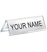 Shuban Clear Acrylic Desk Name Plate Holder