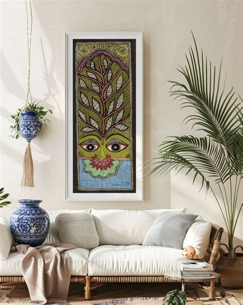 Green Tree of Life Madhubani Art: Buy Madhubani Paintings & Art Prints ...