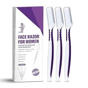 BAKE Reusable Face Razor for Women Facial Hair (3 Razors) | Instant ...