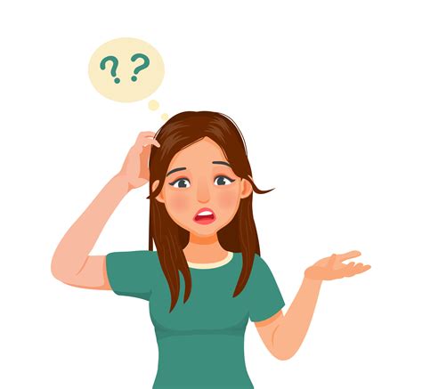 Confused young woman scratching her head having no idea, clueless ...