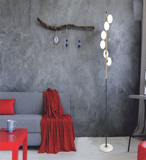 CONTEMPORARY FLOOR LAMP WITH A METAL STAND – SUREKH DECOR