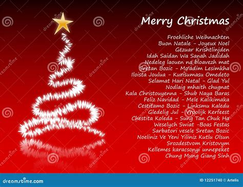 Merry Christmas in 31 Different Languages Stock Illustration ...