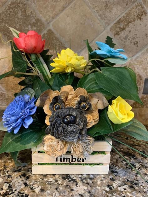 Custom Medium Personalized Dog Flower Arrangement in a Pail - Etsy