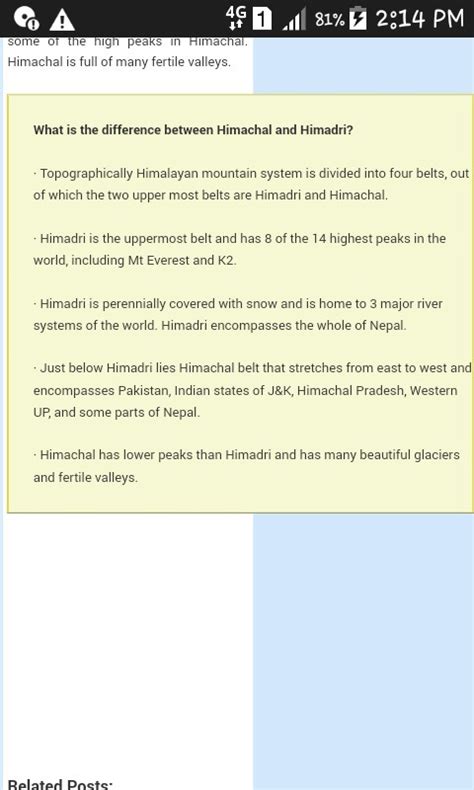 distinguish between the himadri and the himachal - Brainly.in
