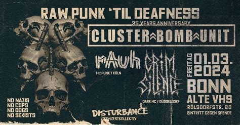 Raw Punk `Til Deafness - Cluster Bomb Unit / Rauh / Grim Silence, Alte ...