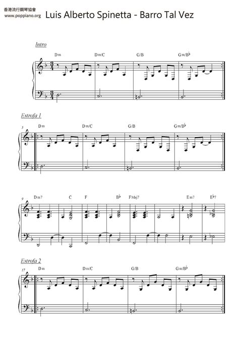 Luis Alberto Spinetta-Barro Tal Vez Sheet Music pdf, - Free Score ...