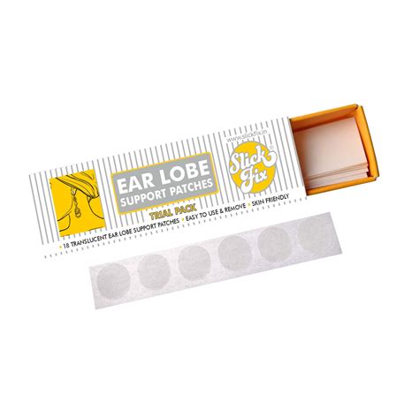 Reliable Ear Lobe Support Patches | Invisible Comfort with SlickFix ...