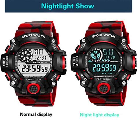 Shocknshop Digital Sports Multi Functional Black Dial Watch for Mens ...