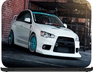 GEOBYTE Mitsubishi Lancer Evo X Tune 96277 Vinyl Reusable Laptop Skin ...