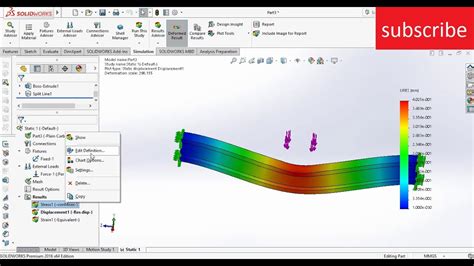 SolidWorks Stress Analysis Tutorial 的图像结果