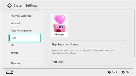 Image result for Nintendo Switch User Settings
