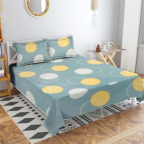 Buy BSB HOME® 100% Microfibre 160 TC Zigzag Printed Double Bedsheets ...