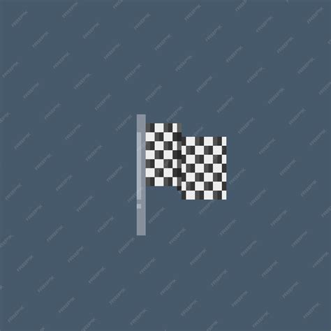 Race flag in pixel style | Premium Vector