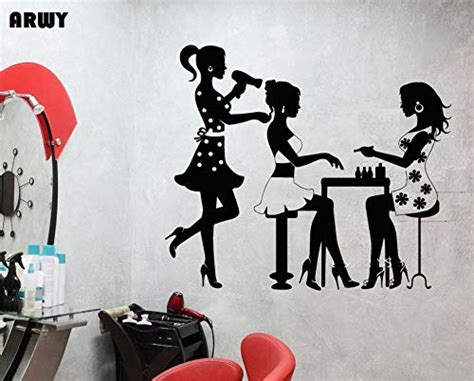ARWY® Salon Wall Stickers Hairdresser Manicure Nail Fashion Wall ...