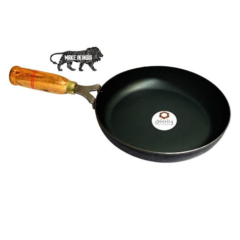 Buy Akky Iron Fry Pan/Tapper Pan with Wooden Handle for Advanced ...