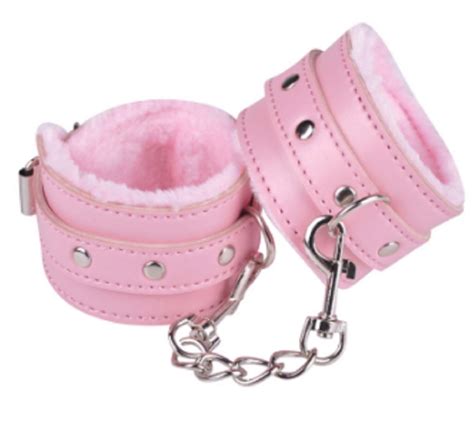 Fluffy Pink Handcuffs Gift Faux Leather Pink Restraints UK SHOP | eBay