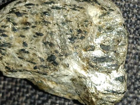 High luster smooth silver and black half dollar size rock found in ...