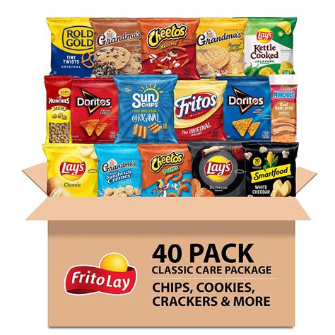 Frito-Lay Ultimate Classic Snacks Variety Pack Snacks, 1 oz Bags, 40 ...