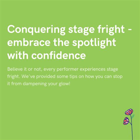 Simple tips to overcome stage fright